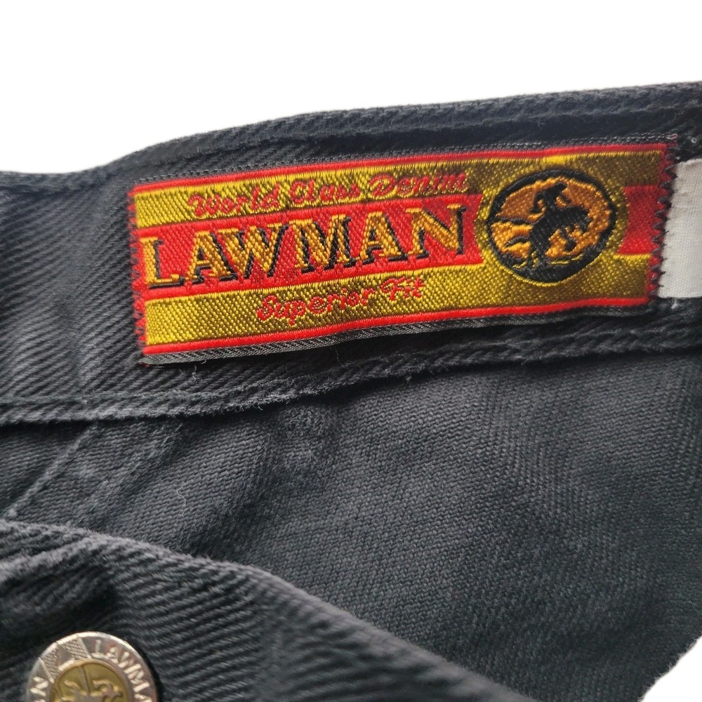 Lawman Western World Class Denim Bareback High-Rise Jeans Size 9 Rodeo Black VTG - Picture 5 of 9
